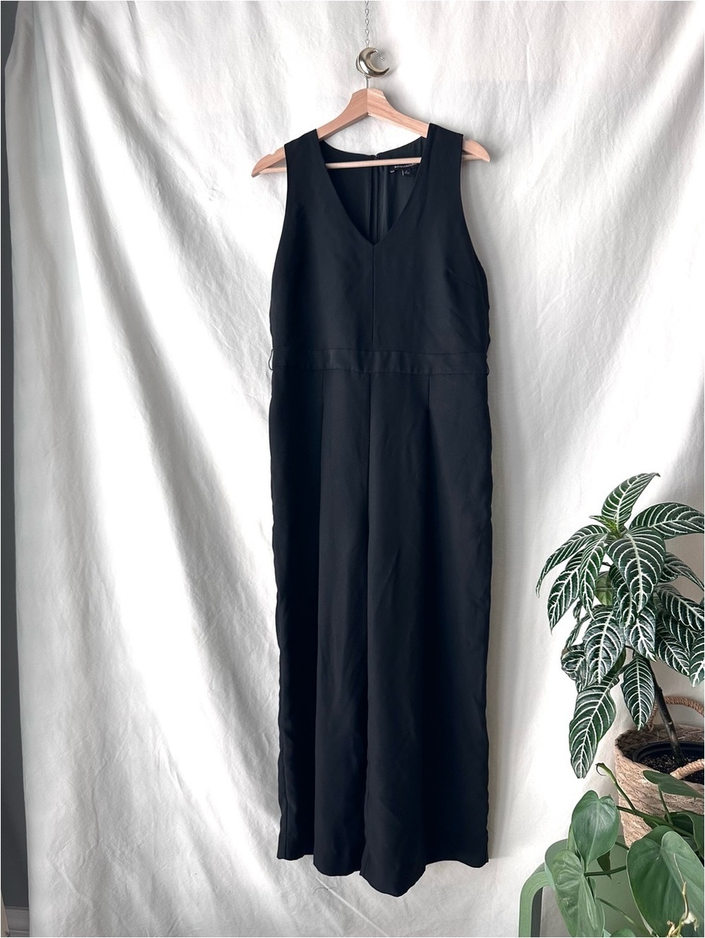 Banana Republic Black Sleeveless V-Neck Jumpsuit